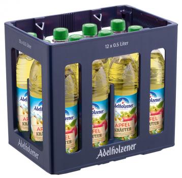 Adelholzener Apfel Kräuter  - Kiste 12x 0,5 Ltr.