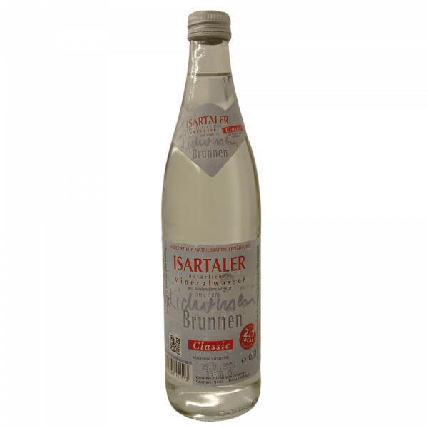 Isartaler Mineralwasser Classic - Kiste 20x 0,5 Ltr. 